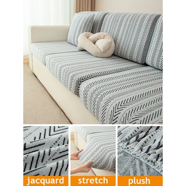 Housse de coussin de canapé en tissu jacquard, toucher doux, élastique, décorative, protection pour meubles de maison