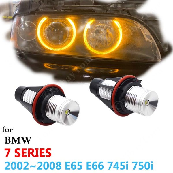 LED Angel Eye Halo Ring Marker Glühbirnen Lampe 20W Für BMW E65 E66 745i 745Li 750i 750Li 760i 760Li 2002 ~ 2008 Scheinwerfer 2003