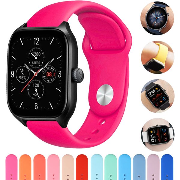 Bracelet de montre 20mm 22mm pour Amazfit GTS 4/3/2/GTR 4 2 Mini/GTR/2e/Pro 47mm Bracelet de montre intelligente Bracelet Amazfit Bip/U/3/Pro