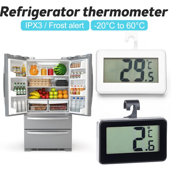 Elektronisches Thermometer, digitales Haushalts-Temperaturmessgerät, Kühlschrank, Wandbehang, Thermometer, Gefrierschrank, Frostalarm, Thermometer