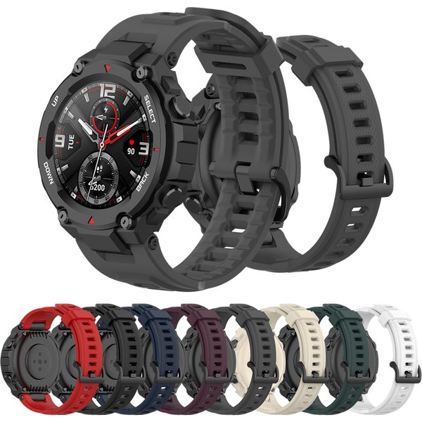 Bracelet en Silicone pour Huami Amazfit t-rex, Bracelet de remplacement pour montre intelligente Xiaomi Amazfit T-REX Pro, Bracelet de Sport souple