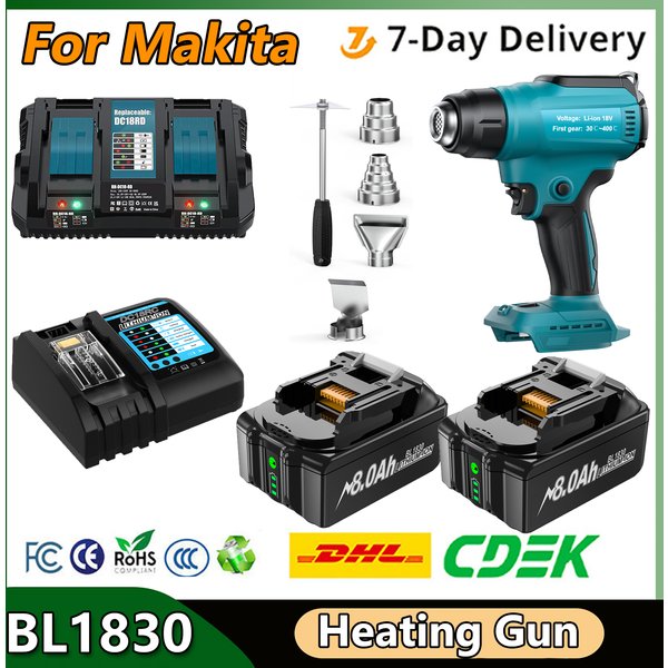 480W 18V Bezprzewodowa Opalarka do Napraw Elektroniki, Kompatybilna z Baterią Makita 18V, do Naprawy Telefonów, Opalarka na Gorące Powietrze, Maks. 720W ℃