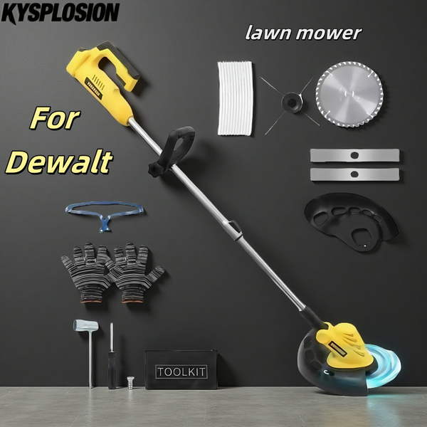 KYS 30000rpm 1200W Electric Lawn Mower Length Adjustable Cutter Cordless Garden Grass Cutting Trimmer For Dewalt 20V Battery