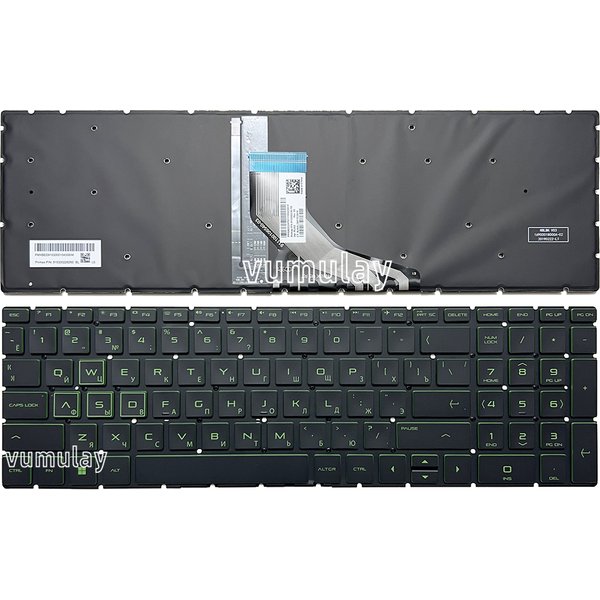 US/Russische Tastatur mit Hintergrundbeleuchtung für HP Pavilion Gaming 16-A 16-A0009NA, 17-CD 17-CD1030NA, 15-DK 15-DK1000,15-CX 15-CN 15-CR 15-SC