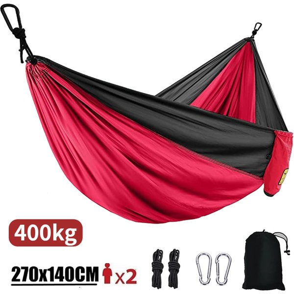 270x140cm Portable Hammocks Nylon Color Parachute Fabric Single and Double Size Outdoor Camping Hiking Garden Hammock