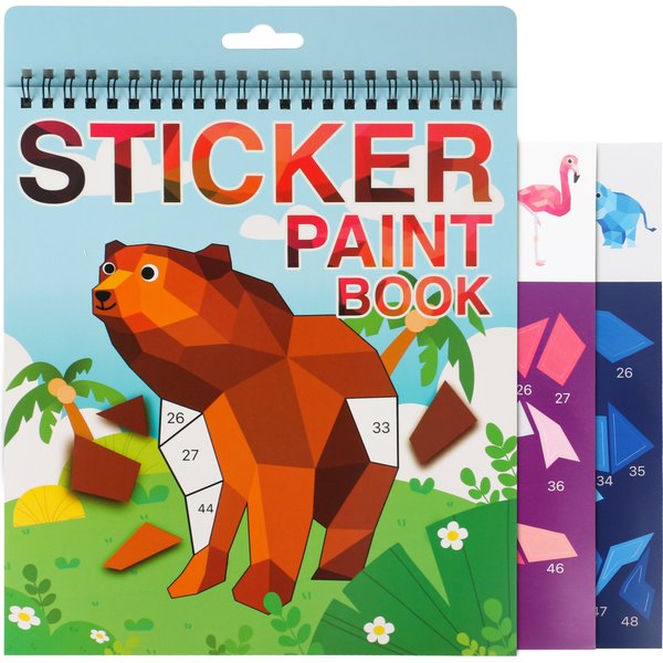 1PCS Sticker Book Crafts for Kids Ages 4-8, Sticker by Number for brain games,Gifts,Travel Toy