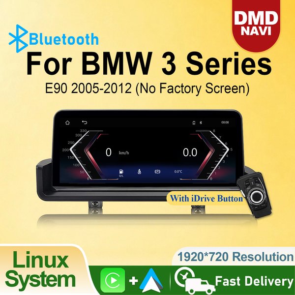 Android Auto Stereo Radio für BMW 3er Serie E90 E91 E92 2005-2012 10,25' Bildschirm Linux-System Kabelloses Carplay Airplay Auto-Multimedia-Player DSP