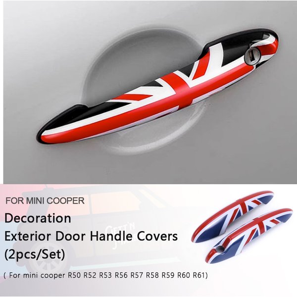Autocollant de couverture de poignée de porte pour MINI Cooper, accessoires de style de voiture, R50, R52, R53, R56, R57, R58, R59, R60, R61, ensemble de 2 pièces