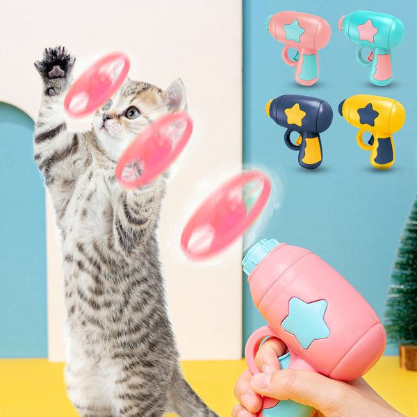 Nouveau jouet amusant pour chat, jouet interactif d'entraînement pour animaux de compagnie, mini disque volant, moulin à vent, catapulte, jouets pour animaux de compagnie, jouets à mâcher pour chats