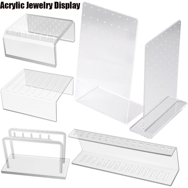 1pcs Acrylic Clear Display Board Strong Jewelry Stand Tongue Stud Earrings Nose Ring Navel Lip Piercing Stand Hole Display
