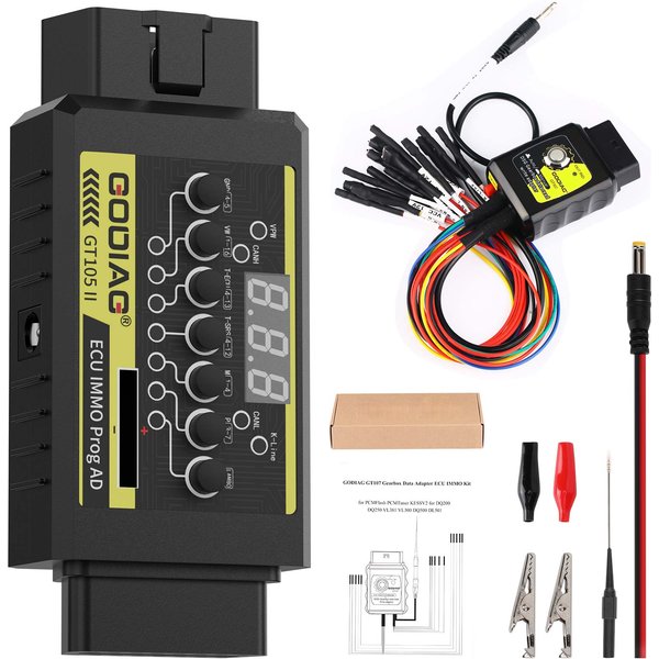 GODIAG GT107 + GT105 II DSG Getriebe Daten Lesen/Schreiben Adapter ECU IMMO Kit für DQ250 DQ200 VL381 VL300 DQ500 DL501 Für PCMFlash