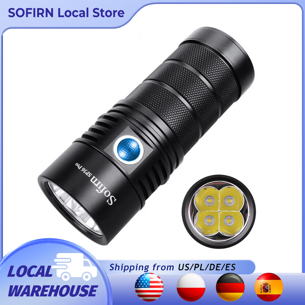 Sofirn SP36 Pro 8000lm lampe de poche LED puissante 4 * SST40 USB C torche rechargeable 18650