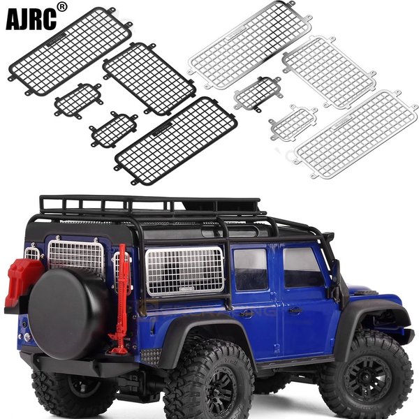 Stainless Steel Metal Stereoscopic Window Anti-collision Net Side Window+rear Window Net For 1/18 Traxxas Trx-4m Defender Trx4m