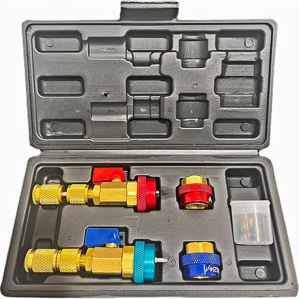 1 Set Car Air Conditioning Valve Quick Core Remover Installer Low/High Pressure Refrigerant Adapter Valve Core Remover Tool