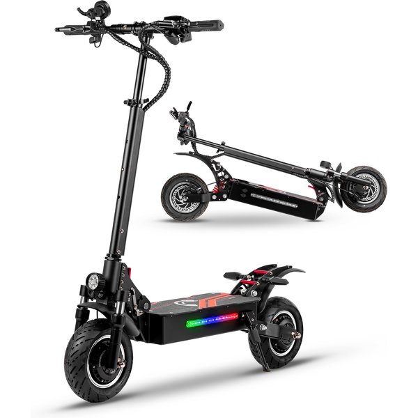 BOYUEDA Q7Pro Elektroroller mit 3200 W Doppelmotor, 70 km/h Höchstgeschwindigkeit, 52 V 19 Ah Akku, 10 Zoll All-Terrain-Reifen, faltbarer E-Scooter für Erwachsene