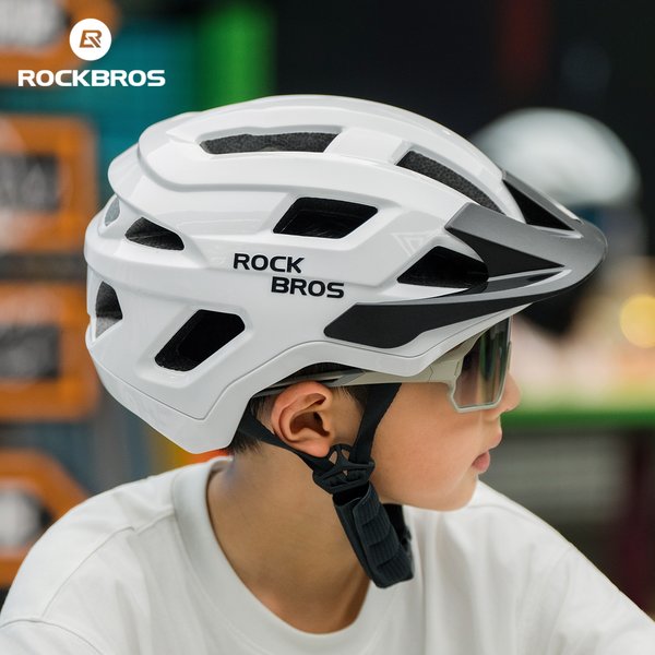 ROCKBROS Fahrradhelm Teenager Atmungsaktiv MTB Rennradhelm Sicherheit Integral geformter ultraleichter Kinder-Jugend-Rollerhelm