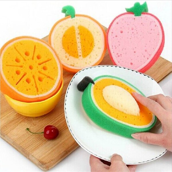 Serviette de vaisselle en éponge épaissie de fruits, décontamination électrique de cuisine, essuie-glace, accessoire de cuisine domestique