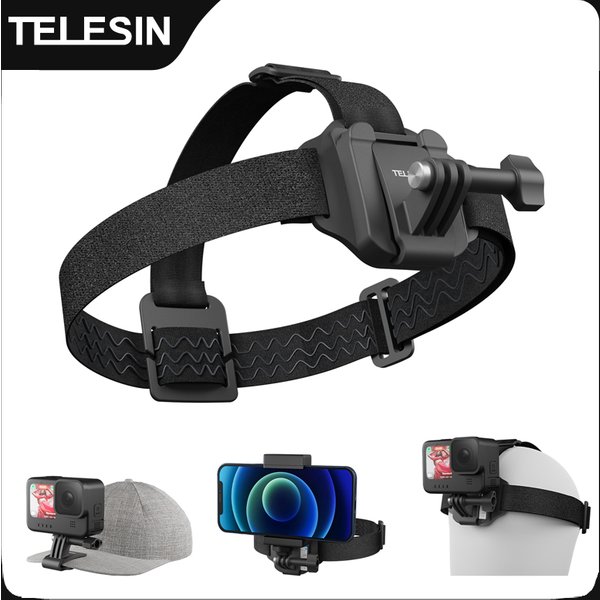 TELESIN 2 en 1 bandeau chapeau clip pour Gopro hero 13 12 11 10 9 8 accessoires tête ceinture sangle support pour Insta 360 DJI OSMO Act