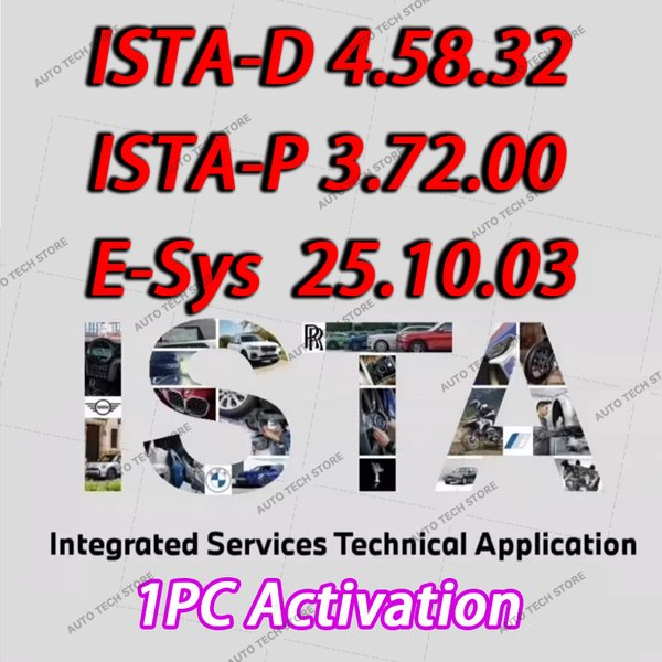 Oprogramowanie diagnostyczne B-M-W ISTA-D 4.58.32 ISTA-P 3.72.00 E-sys 24.06.01, kabel ENET OBDII Ethernet do BMW serii F/G ESYS INPA