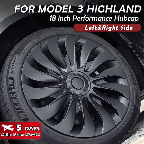 4PCS Radkappe für Neue Tesla Modell 3 Highland 2024 Leistung Ersatz 18 Zoll Rad Kappe Automobil Voll Felge Abdeckung zubehör