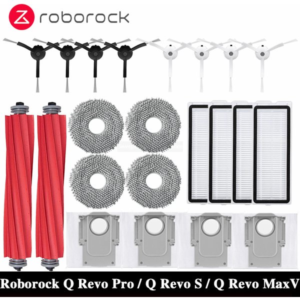 Roborock Q Revo MaxV/Q Revo S/Q Revo Pro Robot Vacuums Cleaner Accessory Dust Bag Main Side Brush HEPA Filter Mop Cloths Spare