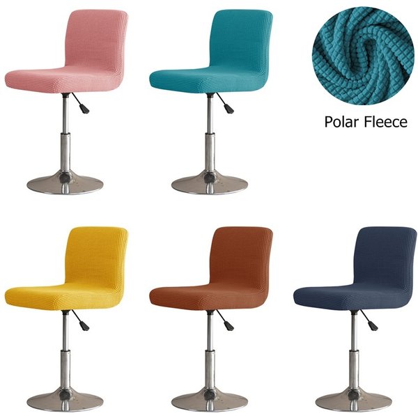 Housse de chaise de tabouret de Bar en Jacquard, en Spandex, extensible, pour chaise de bureau, à dossier court, pour salle à manger et cuisine