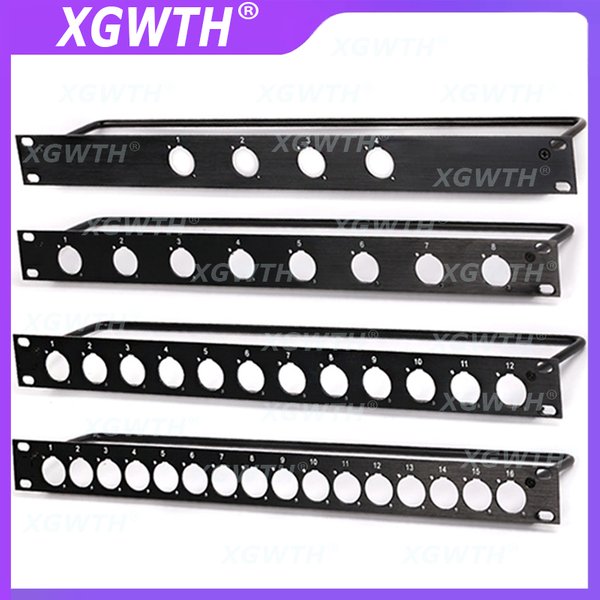 Rack Patch Panel 4 8 12 16 Way Channel 1U Flight Case Mount For XLR Connecctor Male Female Speaker Video Audio Cable Plug 19"