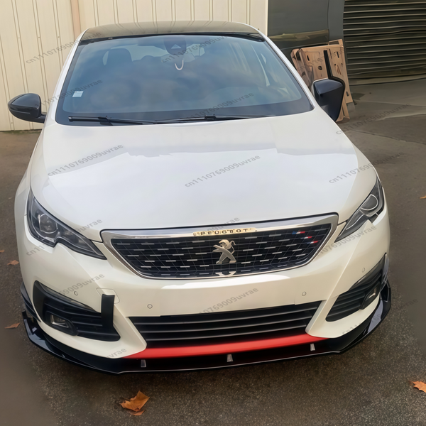 3 pièces pour Peugeot 308 MK2 T9 GT GT-Line Hatchback 2016-2021 Facelift : Lame de pare-chocs avant, Spoiler, Diffuseur, Kits carrosserie, Tuning
