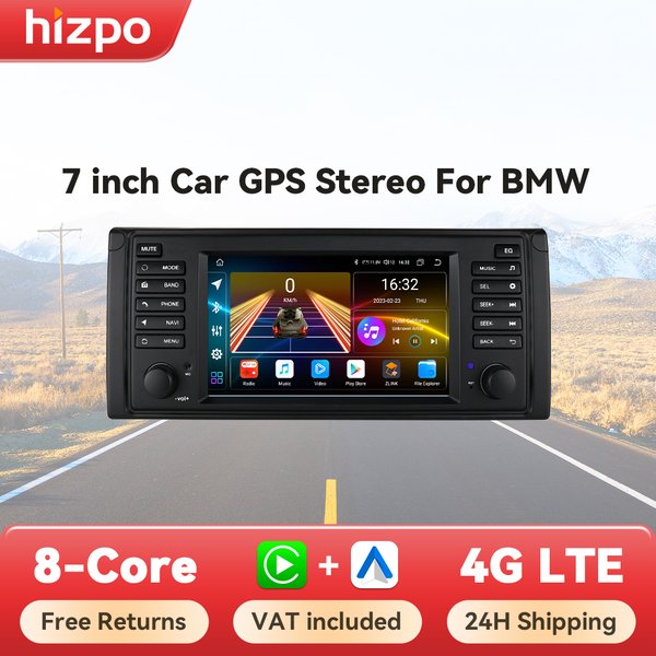 Hizpo Auto-Intelligente Systeme für BMW 5er E39 X5 E53 M5 1996–2003 Multimedia 2din Autoradio Android 13 Auto Carplay 7862 4G