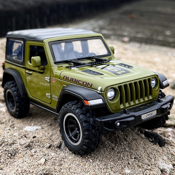 1:32 Jeeps Wrangler Rubicon Off-Road zabawkowy Model samochodu ze stopu Diecasts Metal Casting dźwięk i światło samochody zabawkowe dla dzieci pojazd