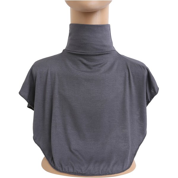 BOHOWAII Muslim Women Clothing Accessories Soft Cotton Jersey Hijab Neck Cover Ramadan Warm Neck False Collar Neckwrap