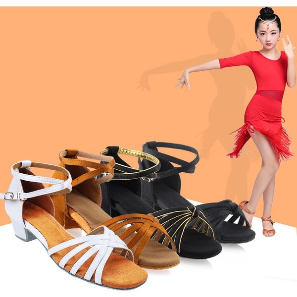 Mädchen Satin Latein Schuhe Niedrigen Absatz Ballsaal Tanz Schuhe Erwachsene Tango Salsa Schuhe für Praxis Kleinkind Latin Dance Schuhe Leistung