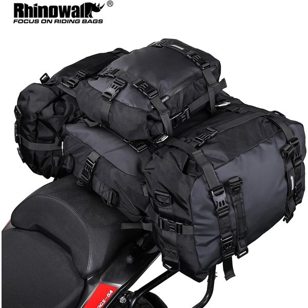 Rhinowalk Motorcycle Rear Seat Bag 10L Or 20L Or 30L Waterproof Saddle Side Bag Luggage Pack MultiFunction Shoulder Bag Backpack