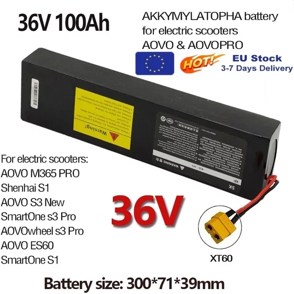 Batterie lithium-ion rechargeable 36V 10S3P 100000mAh 18650 2000W BMS intégré adapté aux scooters électriques KUGOO S1, S2, S3