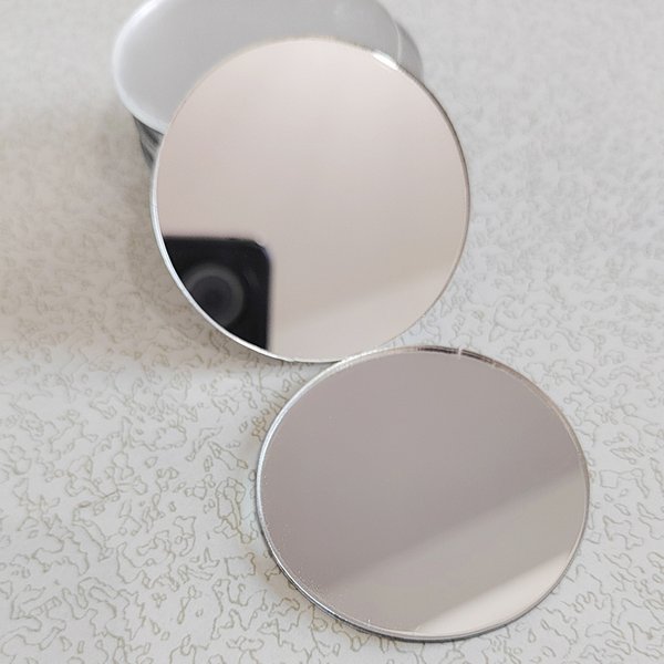12 Pcs/Set Thickness 2mm Round Mirror Stickers Self-adhesive Wall Sticker Mirror Mural 3D Decal Decorative Removable Paster