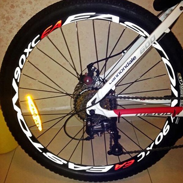 1 Seite mehrfarbige Fahrradfelgen reflektierende Aufkleber Aufkleber Radfahren sicherer Schutz 26/27,5 Zoll Rad MTB Fahrradzubehör