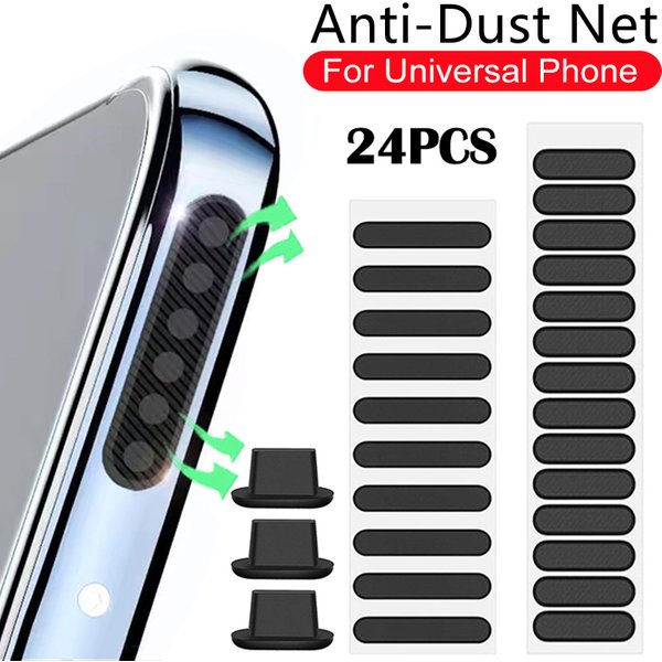 Universal Phone Dustproof Net Stickers Speaker Mesh for iPhone Samsung Anti Dust Net Sound Hole Charging Port Dust Cover Plug