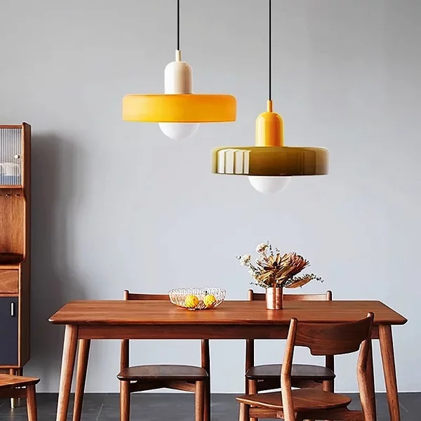 35cm LED szklana lampa wisząca Nordic restauracja Vintage żyrandol nowoczesne lampy do salonu kolorowe oprawy dekoracyjne do domu
