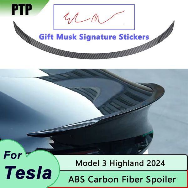 Spoiler Auto ABS Carbon Original Hochleistungs-Heckflügel Exterieur-Modifikationszubehör für Tesla Model 3 Highland 2024 2025