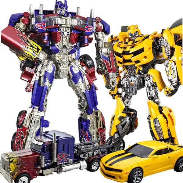30CM Transformation Optimus Prime Bumblebee Megatron noir or Robot jouet alliage étoile commandant camion voiture jouet figurine d'action cadeau