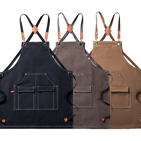 Tablier UNIS issant imperméable pour hommes et femmes, uniforme de travail de restaurant, cuisine, gril, jardinage, mode