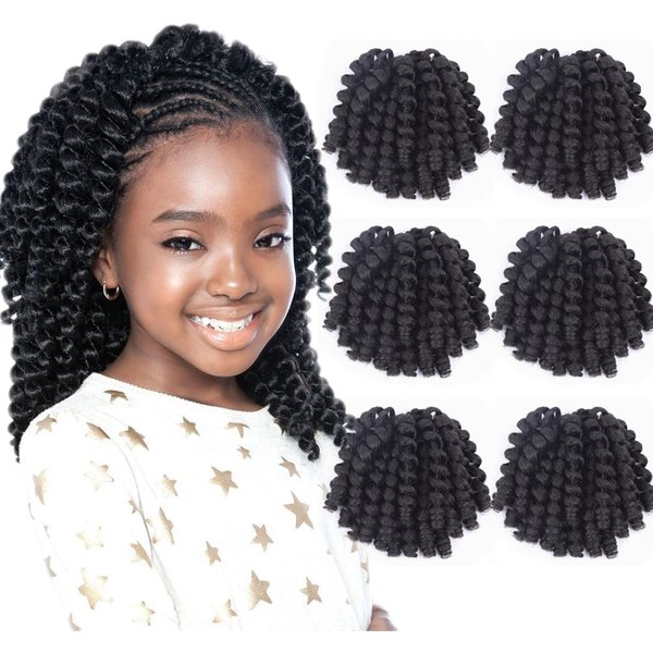 Synthetic Ombre Jumpy Wand Curl Crochet Braids Jamaican Bounce For Africa Braiding Hair Extensions Pre-Twisted For Black Women