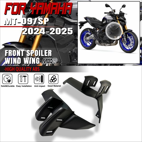 Für YAMAHA MT-09 / SP 2024 2025 Frontspoiler Unterer Spoiler Flanke MT09 GEN 4 2024-2025 Seitenflügel Seitenspoiler FRONTAL SPOILERS