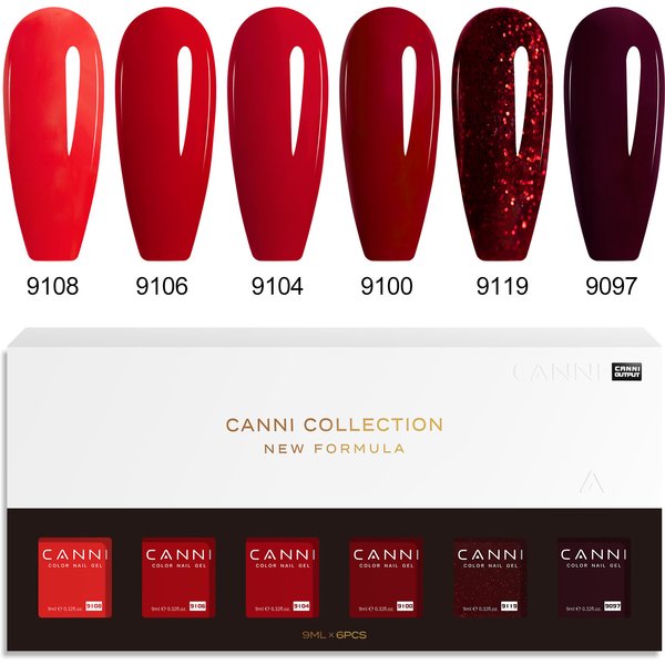 Kit de vernis à ongles gel séchage UV LED, 6 pièces de 9ml, CANSettlement HEMA FREE, magnifique document, semi-pigmenté