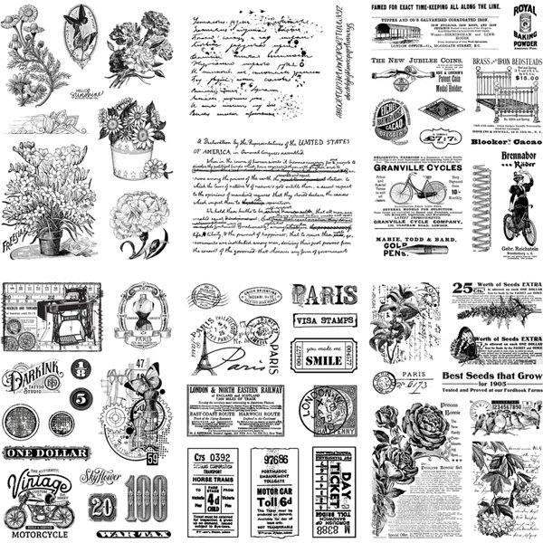 Timbre transparent de style vintage pour carte de scrapbooking, fournitures de timbres transparents exécutifs, joints en silicone, album, magazine original, 2023