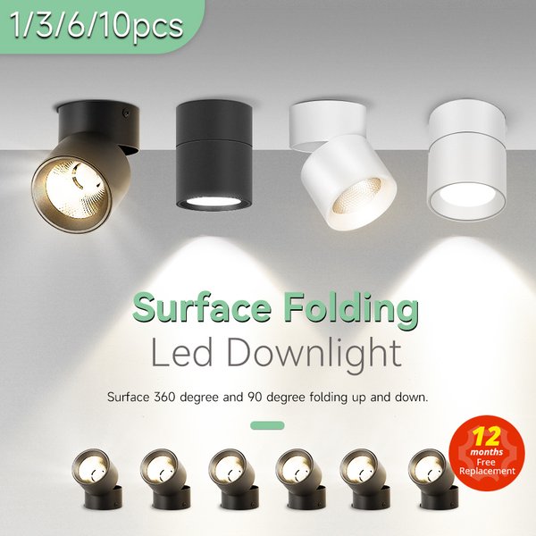 Spot lumineux LED pliable pour le plafond, montage en surface, idéal pour un salon ou une cuisine, 220V