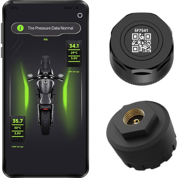 Système de surveillance de la pression des pneus pour moto, 2 capteurs Bluetooth 5.0, testeur de pneus pour Pit Bike, kit de diagnostic, accessoires moto