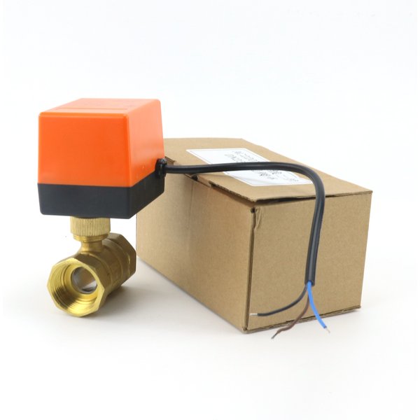 Vanne à bille motorisée à 2 voies en laiton, 1/2 "3/4" 1 ", électrovanne électrique à trois fils et deux commandes DN15/DN20/DN25 220V AC 12V DC
