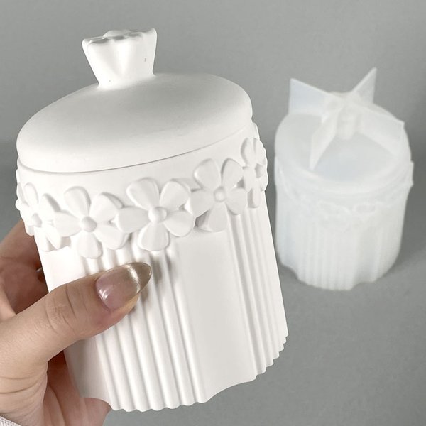 Streifen Blumentopf Silikon Form DIY Blume Lagerung Box Handwerk Machen Gips Harz Blumentopf Casting Formen Wohnkultur Liefert