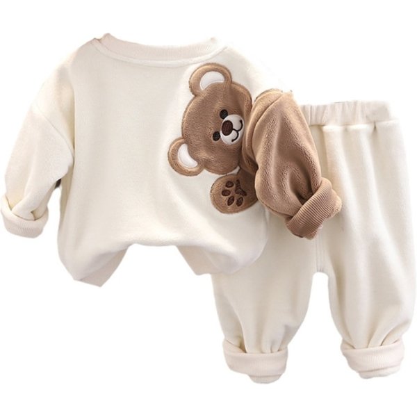 Vêtements d'hiver pour bébés, Costume pour garçons et filles, T-Shirt épais et chaud, pantalon 2 pièces/ensemble, Costume décontracté pour tout-petits, survêtements pour enfants